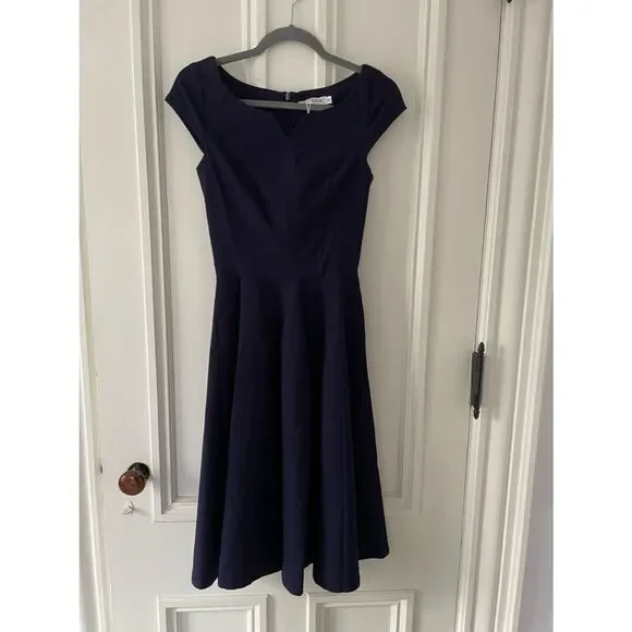NWT Muxx scoop neck navy dress S - Picture 2 of 4